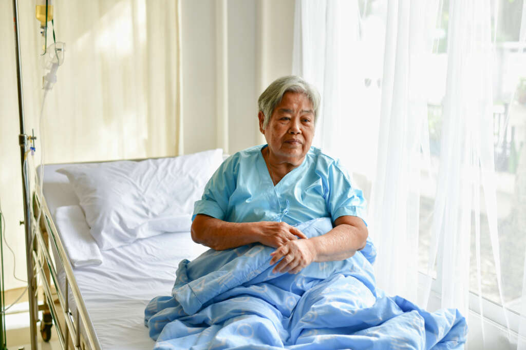 Elderly patient receiving home-based care support in Singapore arranged through the best maid agency in Singapore